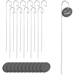 Relaxdays Pflanzenschilder 12er Set wetterfest