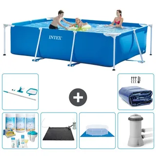 Rechteckiger Frame Pool - 300x200x75 cm - 7-teilig S20051 - Blau