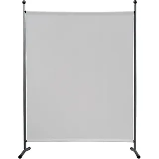 QUICK STAR Paravent Outdoor Wetterfest 150 x 190 cm Weiß | Raumteiler Stellwand Innen | Garten & Balkon Sichtschutz Blickdicht