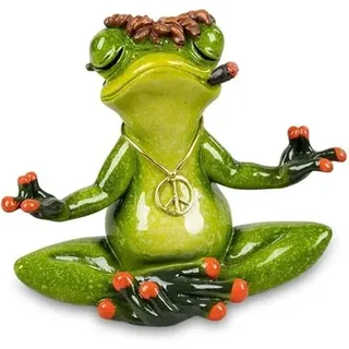 formano wunderschöne Sammlerfigur Frosch Yoga Mann, Froschhausen