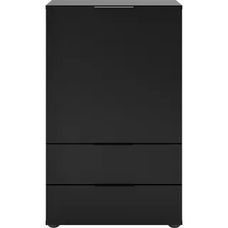 FMD Kommode mit Schublade und Tür 49,7x31,7x81,3 cm Schwarz B:49,7cm H:81,3cm T:31,7cm, Sideboards