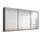 Schwebetürenschrank OTELI 360 x 210 x 62 cm grau
