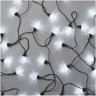 EMOS LED-Lichterkette im Retrostil, 9,8m Weihnachtslichterkette + 5m Zuleitung, 50 LEDs, 8 Lichtmodi, Netzteil, IP44 für Innen und Außen, Kaltweiß