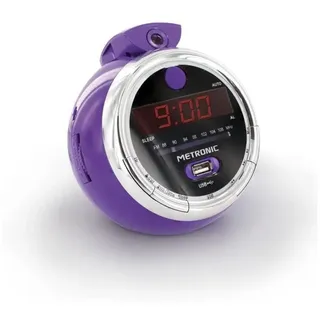 METRONIC Radiowecker Projektion lila