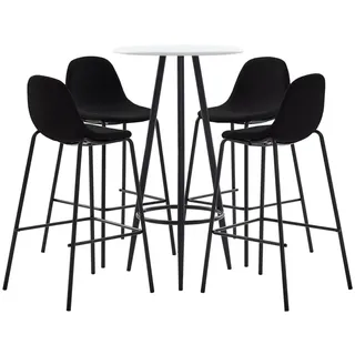 vidaXL 5-tlg. Bar-Set Stoff Schwarz