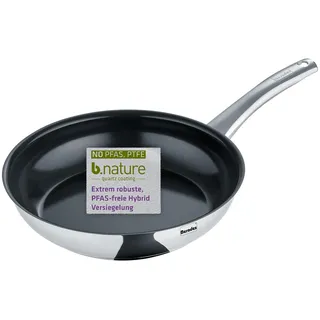 Berndes Bratpfanne 28 cm Napoli – allherdtauglich - langlebiger Antihafteffekt - Edelstahl Pfanne - Quarz-Versiegelung - Kapselboden mit Aluminiumkern - schnelle Hitzeverteilung – ofenfest - PFAS-frei