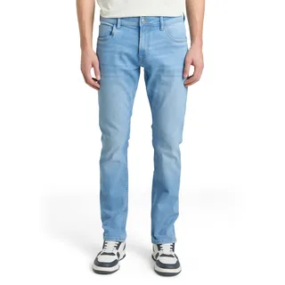 Straight-Jeans TOM TAILOR DENIM, Herren, Gr. 36, Länge 30, blau (light stone bright blau denim), Denim/Jeans, Obermaterial: 75% Baumwolle, 20% Polyester, 3% Viskose, 2% Elasthan. Futter: 65% Polyester, 35% Baumwolle, straight fit, Jeans Straight-Jeans, im klassischen 5-Pocket-Design