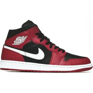 Air Jordan 1 Mid Herren Black/Gym Red/White 45,5