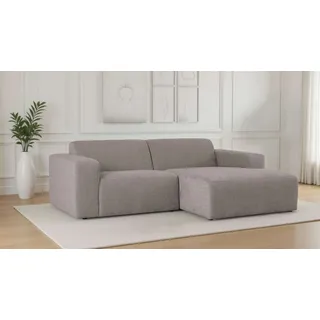 OTTO home »Koa, 228 cm, L-Form, Modulsofa in Cord, Chenille, Struktur, Webstoff« Designsofa, weicher Lounge-Sitzkomfort, Welleunterfederung, bodentief