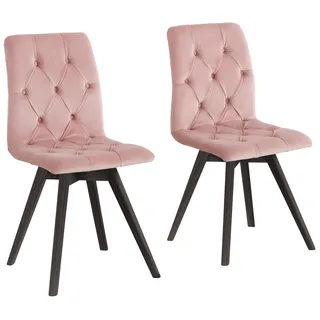 otto home Esszimmerstuhl Rania Polyester rosa 2er Set