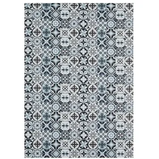 andiamo Teppich Läufer Marrakesch mit ruschhemmender Rückseite - Küchenteppich Küchenläufer Flur Läufer Teppichläufer 120 x 170 cm Grau