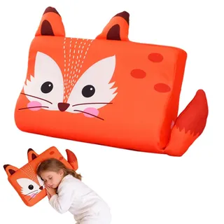 Wxeadu Schlummerkids Kissen, 45x27cm Calmly Kinderkissen, Atmungsaktiv und Hautfreundlich Gedächtnis Schaum Kinder Kopfkissen, Ergonomisches Seitenschläferkissen Kinder für Weiche Träume (Fuchs)