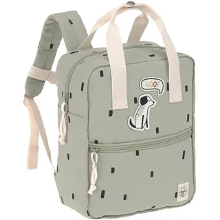 Lässig Kinderrucksack mit Brustgurt Kindergartentasche Kindergartenrucksack Square Backpack Happy Prints, Oliv