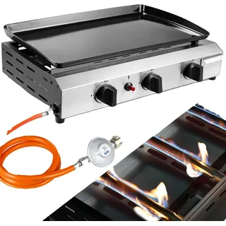 Gasgrill, 3 Brenner, tragbares Design, 3-Brenner-Gasgrill