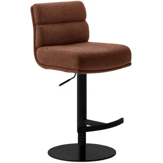 Dieter Knoll Barhocker , Schwarz, Rostfarben , Metall, Textil , Drehteller, Säule, rund , 43x84x52 cm , Stoffauswahl, Typenauswahl, Gestellauswahl , Esszimmer, Barmöbel, Barhocker