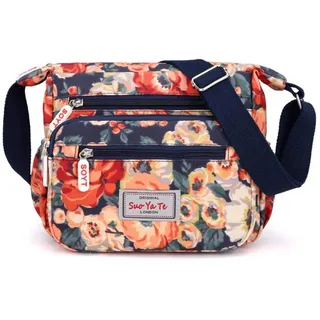 Gelory Crossbody-Handtasche für Damen: mehrere Taschen, Schultertasche, Kuriertasche, Nylon, wasserdicht, Reisehandtasche für Wasserflasche, Telefon, Einkaufen, Wandern, täglichen Gebrauch, Orange,