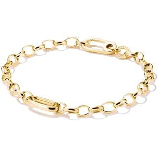 Charm-Armband THOMAS SABO "Charm Club Connect: mit einem Connect Link" Gr. 17, gold (gelbgoldfarben), Armbänder, Damen, 17, Silber 925 (recycelt), Charm-Armband