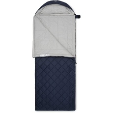 Justcamp Urbana Deckenschlafsack (220 x 85 cm) mit Innen- & Außenbezug aus Baumwolle - Koppelbarer Camping Reiseschlafsack für 3 Jahreszeiten, extra groß & breit für Erwachsene, mit kleinem Packmaß