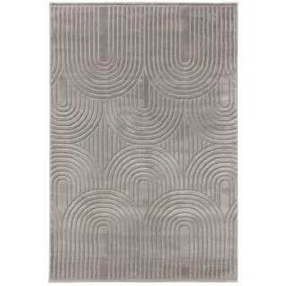 benuta Teppich Claire Grau 200x300 cm , Kunststoff , Rechteckig , 200x300 cm , pflegeleicht , Teppiche und Böden, Teppiche