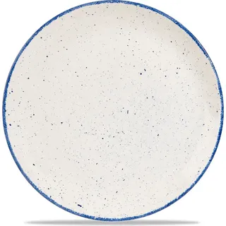 Churchill Super Vitrified Stonecast Hints Indigo Flache Coup Teller, 28,8 cm, 12 Stück - Blau