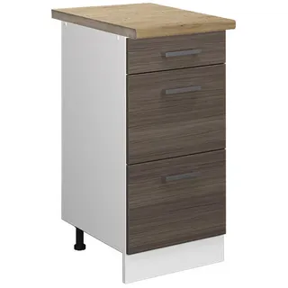 Vicco Schubladenschrank R-Line 40 x 81,6 x 60 cm Grau/Weiß