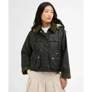 Barbour für Damen. LWX1530 Liza Waxed Jacket schwarz (L), Lässig, Baumwolle