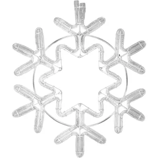 Ledvance Christmas LED Schneeflocke, Dekorative Weihnachtsbeleuchtung für Innen und Außen, als Fenstersilhouette oder Gartenbeleuchtung, Warmweiß (3000K), Schutzklasse IP65, 470mm x 590mm x 13mm