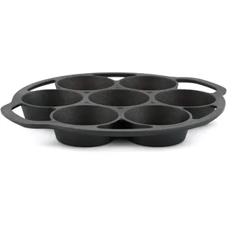 BBQ-Toro Gusseisen Muffinform für 7 Muffins | Gussform für Cupcakes | bereits eingebrannt, thermoresistent | Muffinbackformen, Muffinbackblech, Muffinbleche, Muffinbackform, Muffinformen