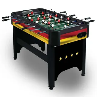 Carromco Kickertisch Deutschland-XT - Tischfußball Edition im Deutschland-Design - Fussballtisch für Kinder und Erwachsene - abgerundete Sicherheitsecken und Metall-Netz-Tore, inkl. 4X Kickerball