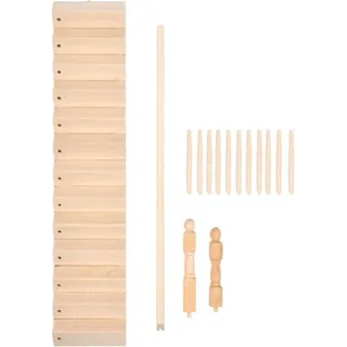 Miniatur-Stiege 1:12 Holz Handlauf Selbstbau - Puppenhaus-Ausstattung Schritte Modell für Puppenhaus Mikro-Landschaft Dekoration - Linker Armlehne.