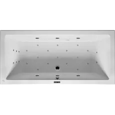 RIHO Lusso Rechteck-Badewanne, Version rechts, mit Bliss-System, Einbau, 2-Sitzer, weiß, B0, Ausführung: 180x80x47,5cm, Nutzinhalt: 215 Liter