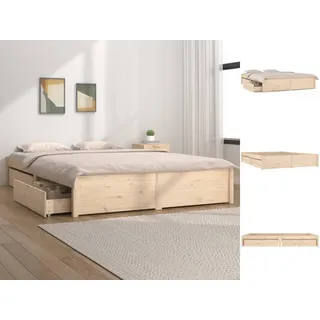 vidaXL Bett mit Schubladen 120x190 cm