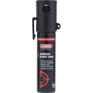 ABUS Pfefferspray SDS80 Mini zur Tierabwehr - Abwehrspray zur Selbstverteidigung gegen Tiere - mit Jet-Sprühstrahl für bis zu 3 m Reichweite - Verteidigungsspray für kleine Hand- und Jackentaschen