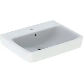 Geberit Renova Plan, Waschtisch, 60x48 cm, 1 Hahnloch, mit Überlauf, 501636, 501.636.00.8, Farbe: weiß/KeraTect