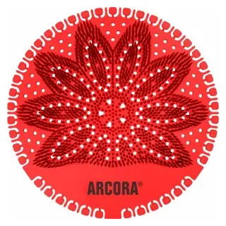 Arcora Duft Urinalsieb Maxi, Ø 17 cm, Urinaleinsatz für alle gängigen Urinale, Duft: Tropical, Farbe: Rot