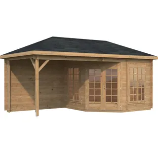 Palmako Melanie 15.1m2 Gartenhaus hellbraun tauchgrundiert (103779)