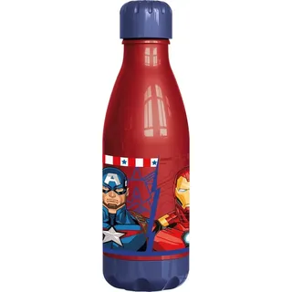 Tataway Marvel Avengers Iron Man Hulk Captain America 560 ml Kunststoff-Kinderflasche mit Schraubverschluss