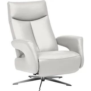 Welnova Relaxsessel , Weiß , Leder , Echtleder , Color-Finish-Leder , 74x105x82 cm , Fußauswahl, Lederauswahl, Relaxfunktion , Wohnzimmer, Sessel, Ledersessel