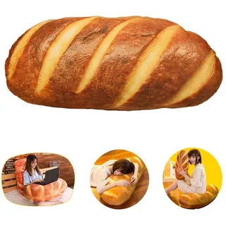 LZYMSZ 3D Simulation Brotkissen, Plüsch Lendenrückenpolster, Weiches 3D Butterbrot-Kissen Wurfs für Sofa/Hauptschlafzimmer/Büro/Schlafsaal im Valentinstag, Weihnachten, Geburtstag (15.8inch)