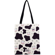 Oh My Pop! Cow-Shopping Bag Einkaufstasche, Beige
