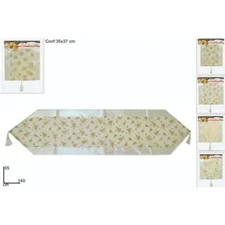 Runner Zentrum Tisch Organza Elfenbeinfarben 35x140cm Dekoration Weihnachten Dfh