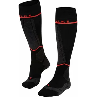 Falke SK Compression Energy Damen Skiing Kniestrümpfe black-neon red (3178) (3178) 39-42 W1