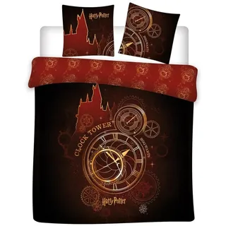 Bettwäsche für Doppelbett, Harry Potter Clock Tower, Bettbezug für Doppelbett, 240 x 220 cm + 2 Kopfkissenbezüge 65 x 65 cm, Polycotton
