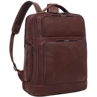 STILORD Jayden Business-Rucksack Herren Leder Groß Vintage mit Laptopfach 15 16 17 Zoll DIN A4 - ideal als Arbeitsrucksack Laptoprucksack Echtleder Farbe:maraska - Dunkelbraun