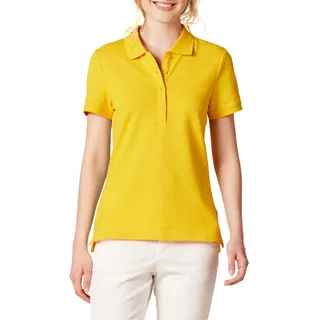 Amazon Essentials Damen Kurzärmeliges Poloshirt (Erhältlich In Übergröße), Goldgelb, XS