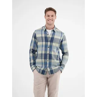 LERROS Langarmhemd mit Karo Muster, blau