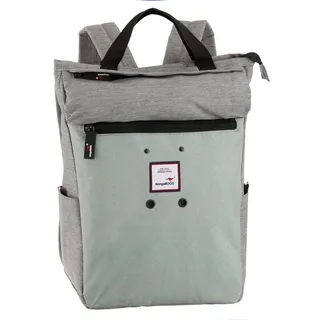 Cityrucksack KANGAROOS, Damen, Gr. B/H/T: 25cm x 36,5cm x 17cm, grün (mint, grau), Nylon, Rucksäcke Cityrucksack, Freizeitrucksack Arbeitsrucksack Schulrucksack, Topseller