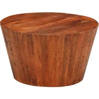 vidaXL Couchtisch Ø 52x30 cm Massivholz Mango - Braun