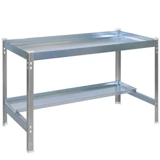 Simon Rack Gartentisch, 840 x 900 x 600 mm, Metall, Grau/Verzinkt, Simon Garden