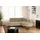 Ecksofa Stoff L-Form 3-Sitzer Hellbraun